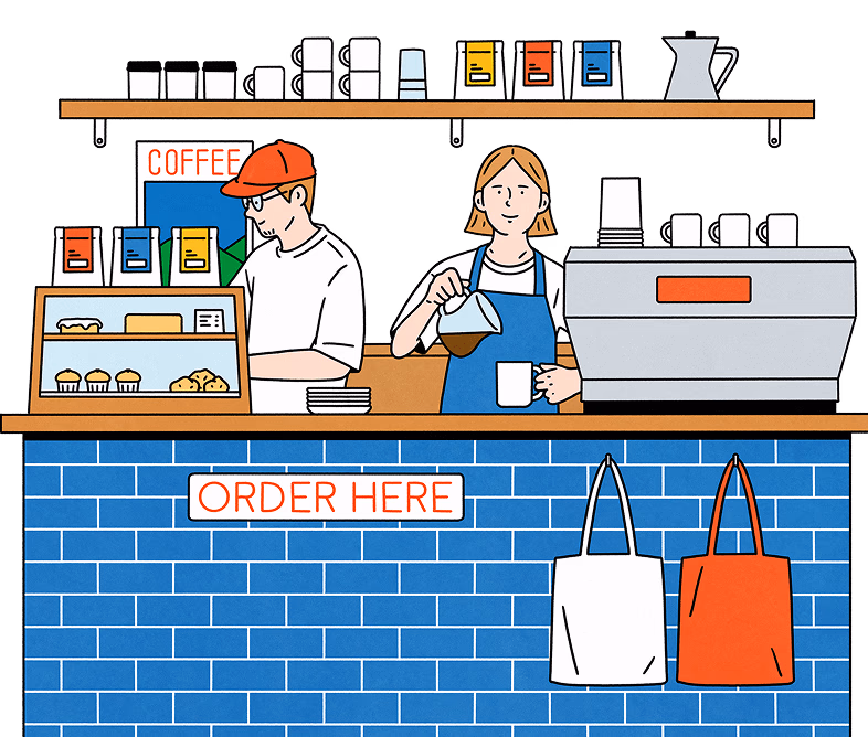 【SP用画像】コーヒースタッフイラスト