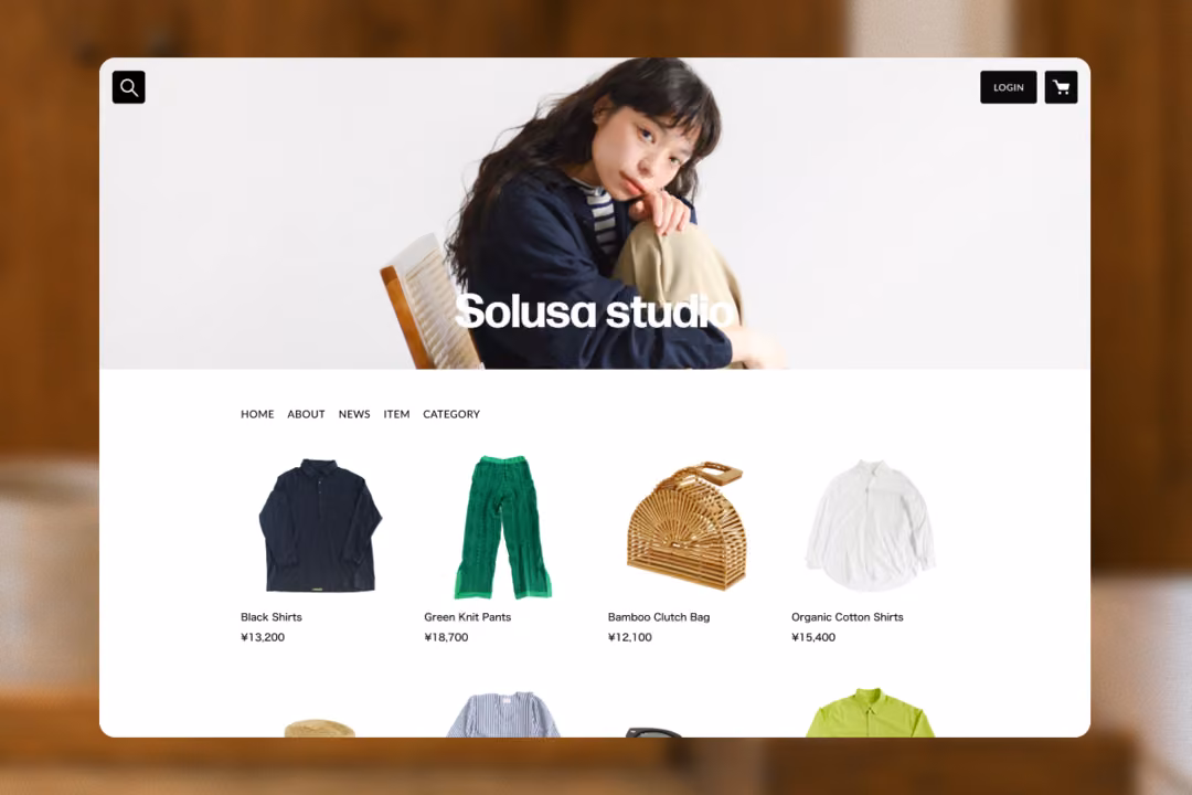 ネットショップのプロダクトイメージ