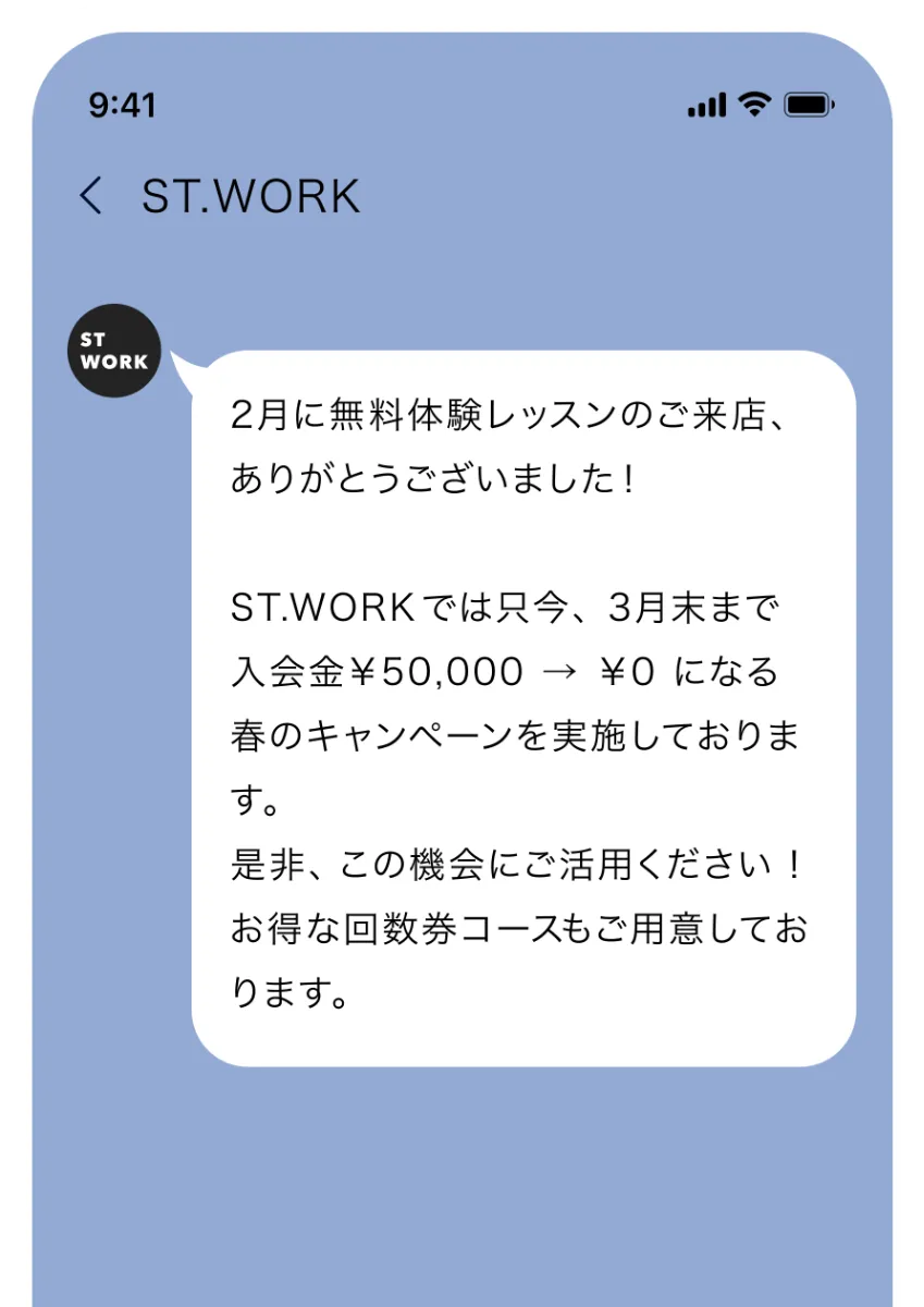 LINEメッセージ配信イメージ