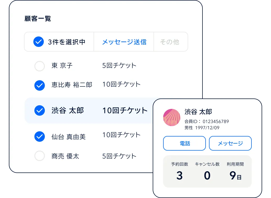 顧客管理画面イメージ