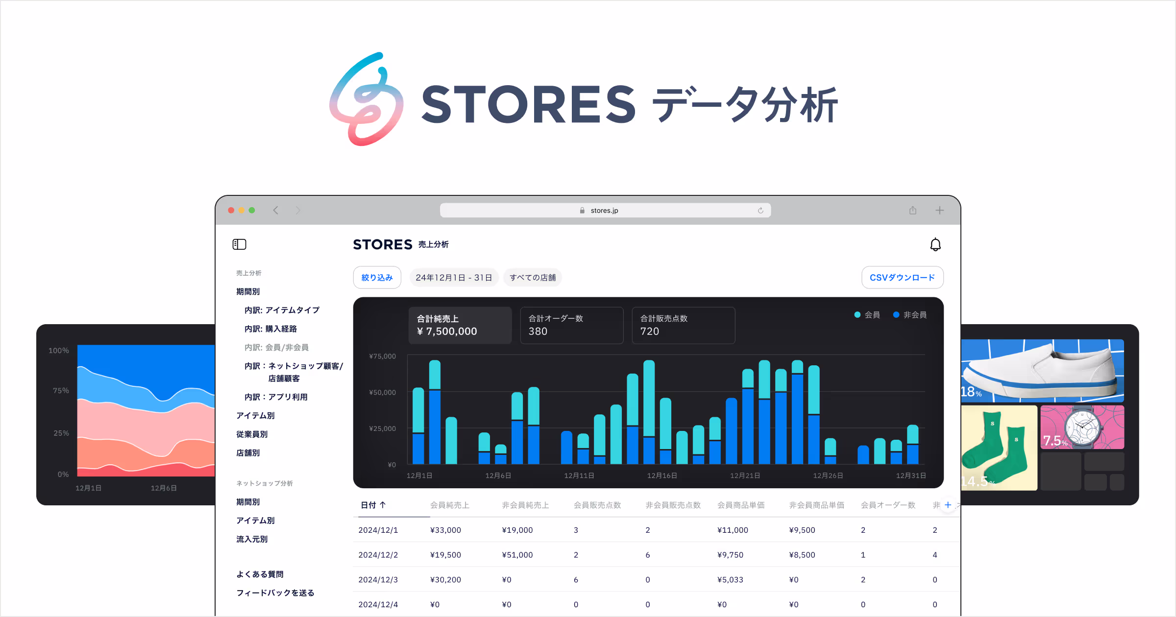 STORES データ分析のプロダクト画像