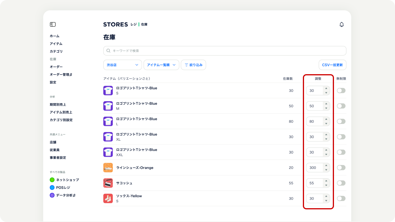 アイテム登録しているイラスト